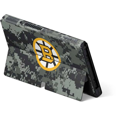 NHL Boston Bruins Camo Nintendo Switch OLED (2021) Skin